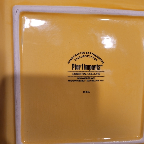 Pier 1 square salad/dessert plates 8". Set of 2. - Picture 3 of 3